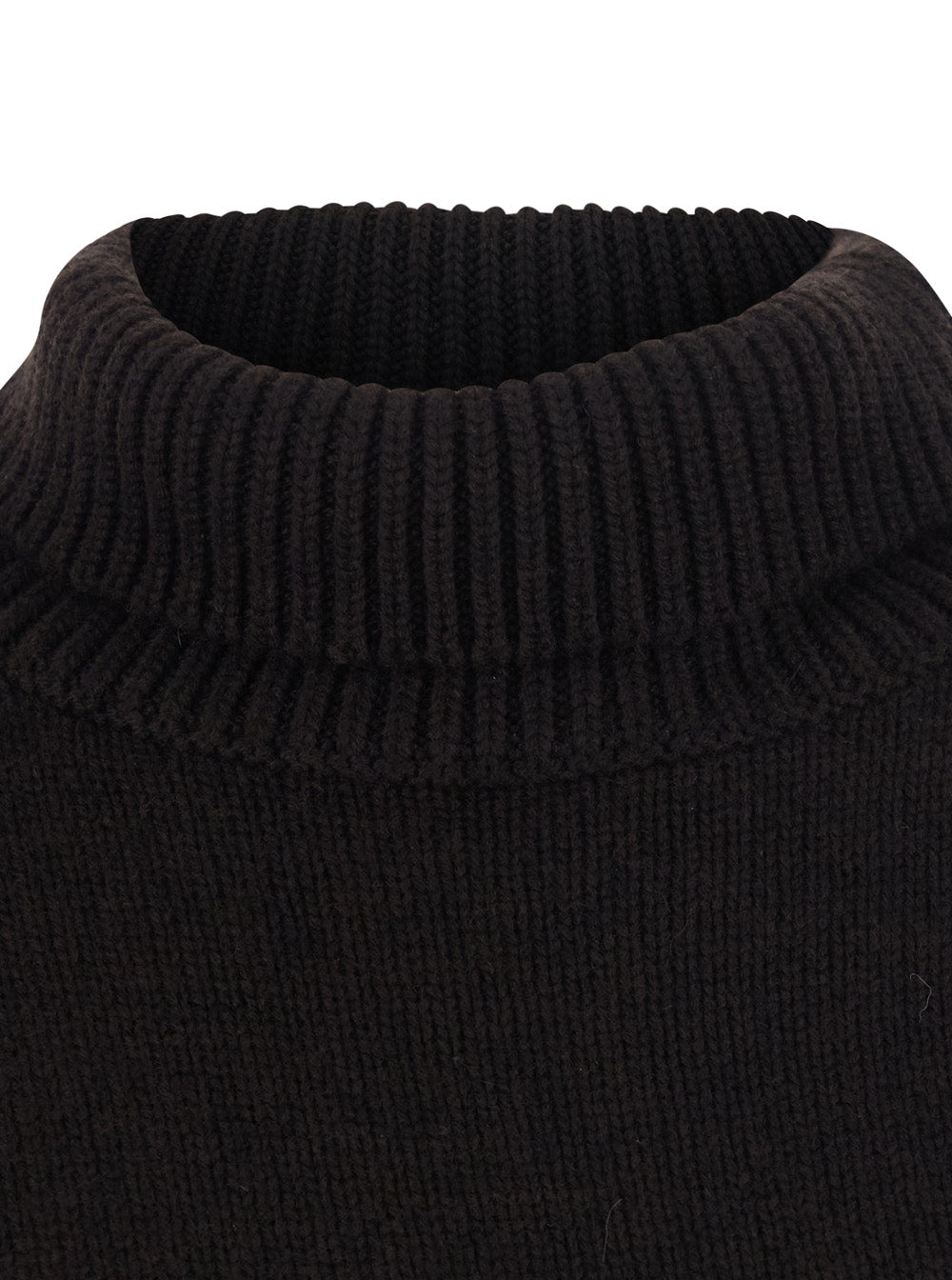 Lisa Yang Women 'Heidi' Black Sweater With High Neck And Ribbed Finishes In Cashmere For Women