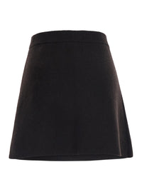 Lisa Yang Women 'Clare' Brown Skirt With Ribbed Waist In Cashmere For Women