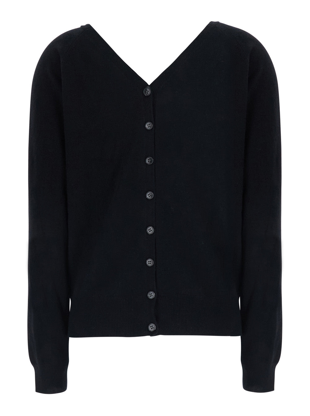 Lisa Yang Women 'Jiani' Black Cardigan With V-Neck On Front And Back In Cashmere For Women