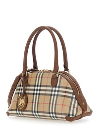 Burberry Women 'Primrose' Beige Handbag With Ekd Leather Tag And Adjustable And Removable Strap In Check Canvas For Women