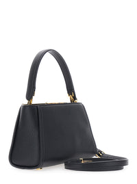 ELISABETTA FRANCHI Elisabetta Franchi Women Black Handbag With Logo On The Front And Adjustable And Removable Strap In Ecoleather For Women