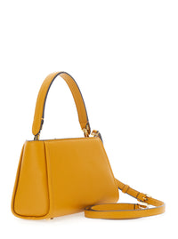 Elisabetta Franchi Women Brown Handbag With Logo On The Front And Adjustable And Removable Strap In Ecoleather For Women