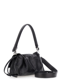 FENDI Fendi Women 'Baguette Soft' Black Medium Shoulder Bag With Ff Plate On The Front And Drawstring Closure In Leather For Women