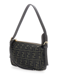 FENDI Fendi Women 'Zip Top' Brown Crossbody Bag With Adjustable And Removable Strap In Ff Canvas For Women