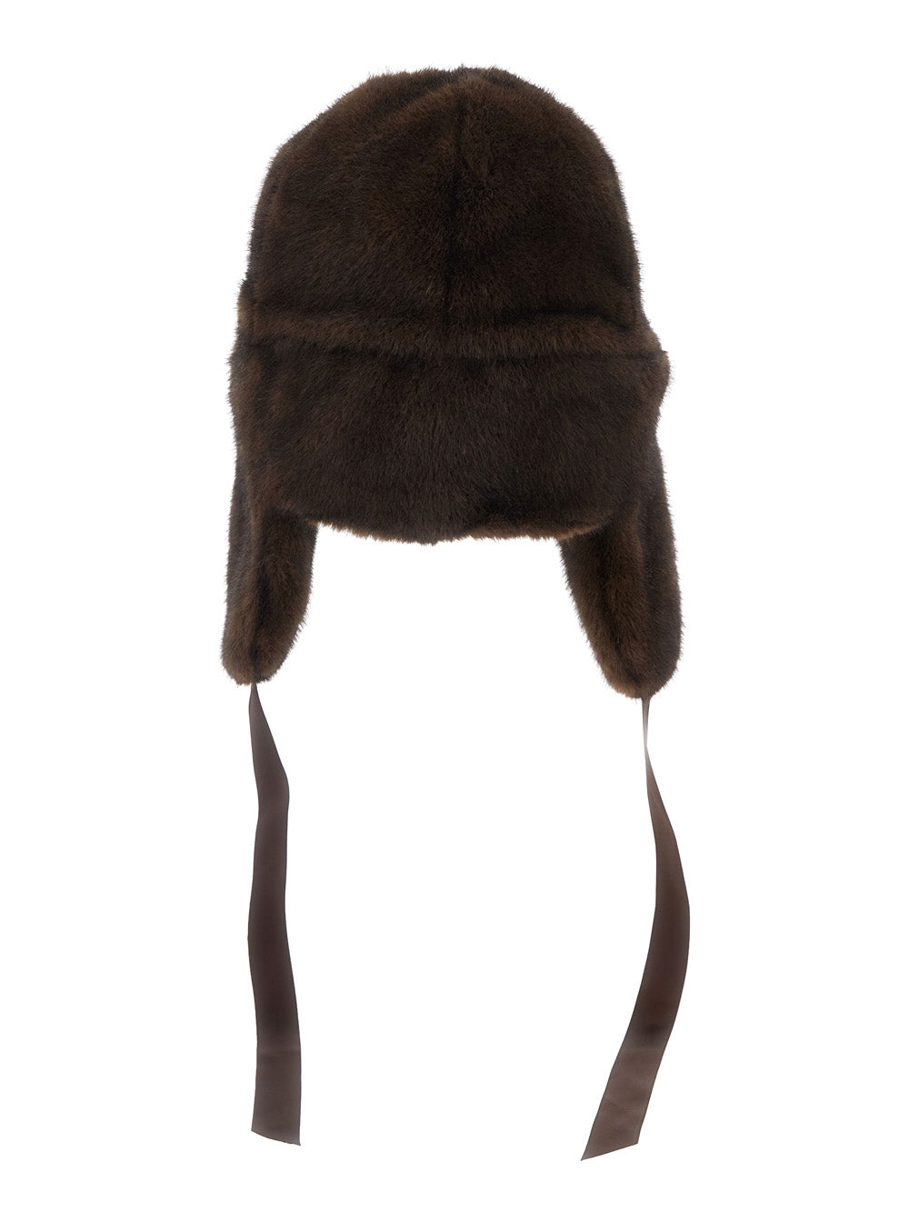 Leplain Women Brown Beanie With Adjustable Drawstring In Fur For Women