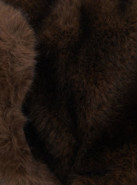 Leplain Women Brown Beanie With Adjustable Drawstring In Fur For Women