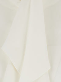 Max Mara Women White Shirt With Scarf Collar And Long Sleeves In Silk For Women