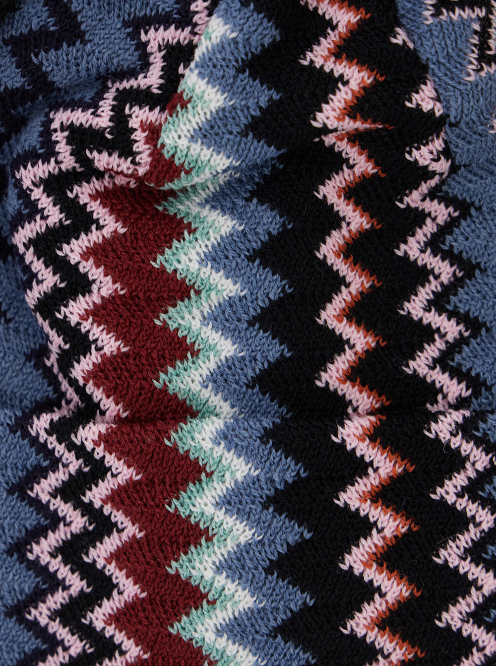 Missoni Women Multicolor Beanie With Turn-Up Brim Zigzag Motif In Wool Blend For Women