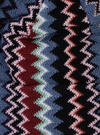 Missoni Women Multicolor Beanie With Turn-Up Brim Zigzag Motif In Wool Blend For Women