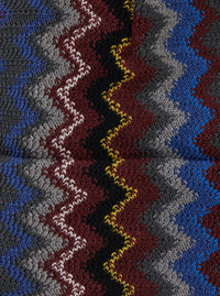 MISSONI Missoni Men Brown Beanie With Turn-Up Brim Zigzag Motif In Wool Blend For Men