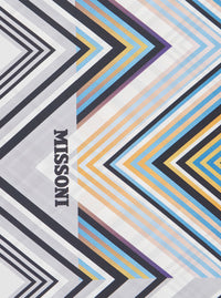Missoni Women Multicolor Scarf With Logo Lettering And Stripe Motif In Silk For Women