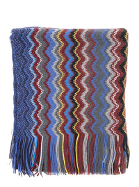 MISSONI Missoni Men Multicolor Scarf With All-Over Zig Zag Motif And Fringed Edge In Wool And Fabric Blend For Men