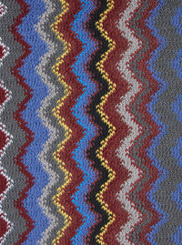 MISSONI Missoni Men Multicolor Scarf With All-Over Zig Zag Motif And Fringed Edge In Wool And Fabric Blend For Men