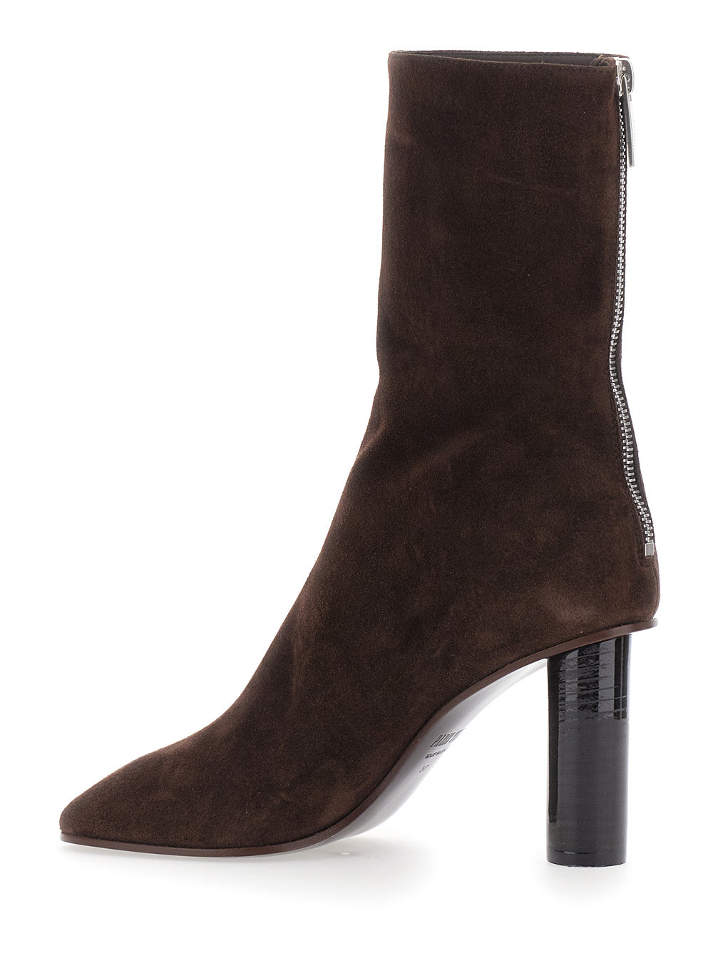 Paris Texas Women 'Alice' Brown High-Heeled Ankle Boots With Zip Closure In Suede For Women
