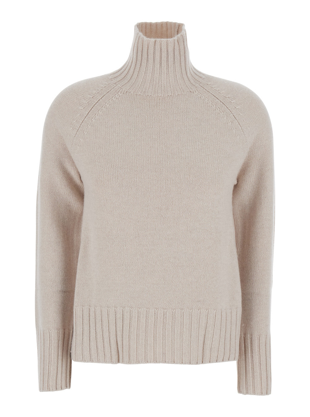 'S MAXMARA 'S Maxmara Women 'Mantova' White Sweater With High Collar And Long Sleeves In Wool And Cashmere For Women