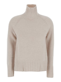 'S MAXMARA 'S Maxmara Women 'Mantova' White Sweater With High Collar And Long Sleeves In Wool And Cashmere For Women