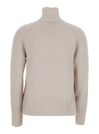 'S MAXMARA 'S Maxmara Women 'Mantova' White Sweater With High Collar And Long Sleeves In Wool And Cashmere For Women