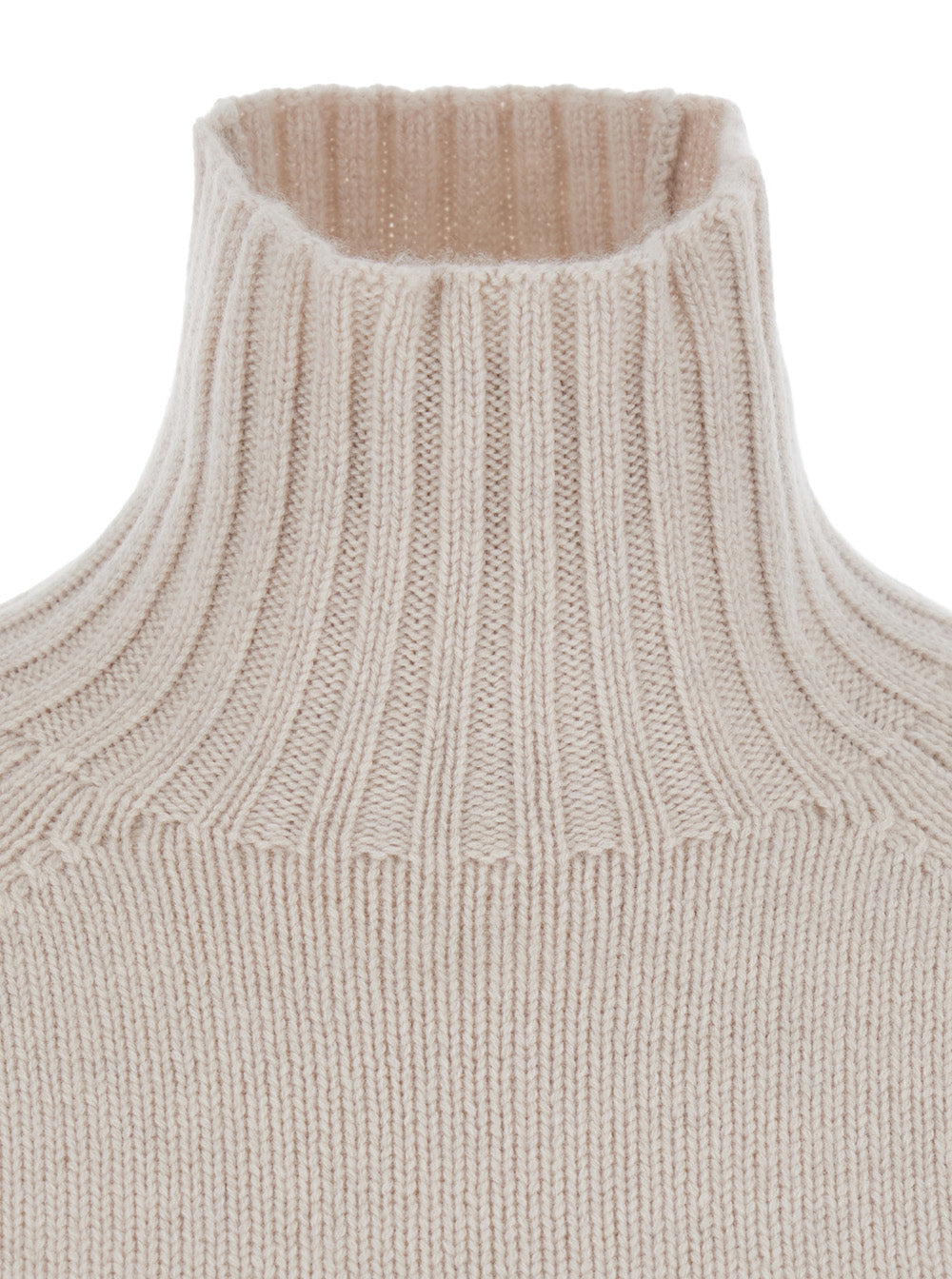 'S MAXMARA 'S Maxmara Women 'Mantova' White Sweater With High Collar And Long Sleeves In Wool And Cashmere For Women