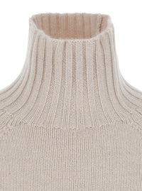 'S MAXMARA 'S Maxmara Women 'Mantova' White Sweater With High Collar And Long Sleeves In Wool And Cashmere For Women