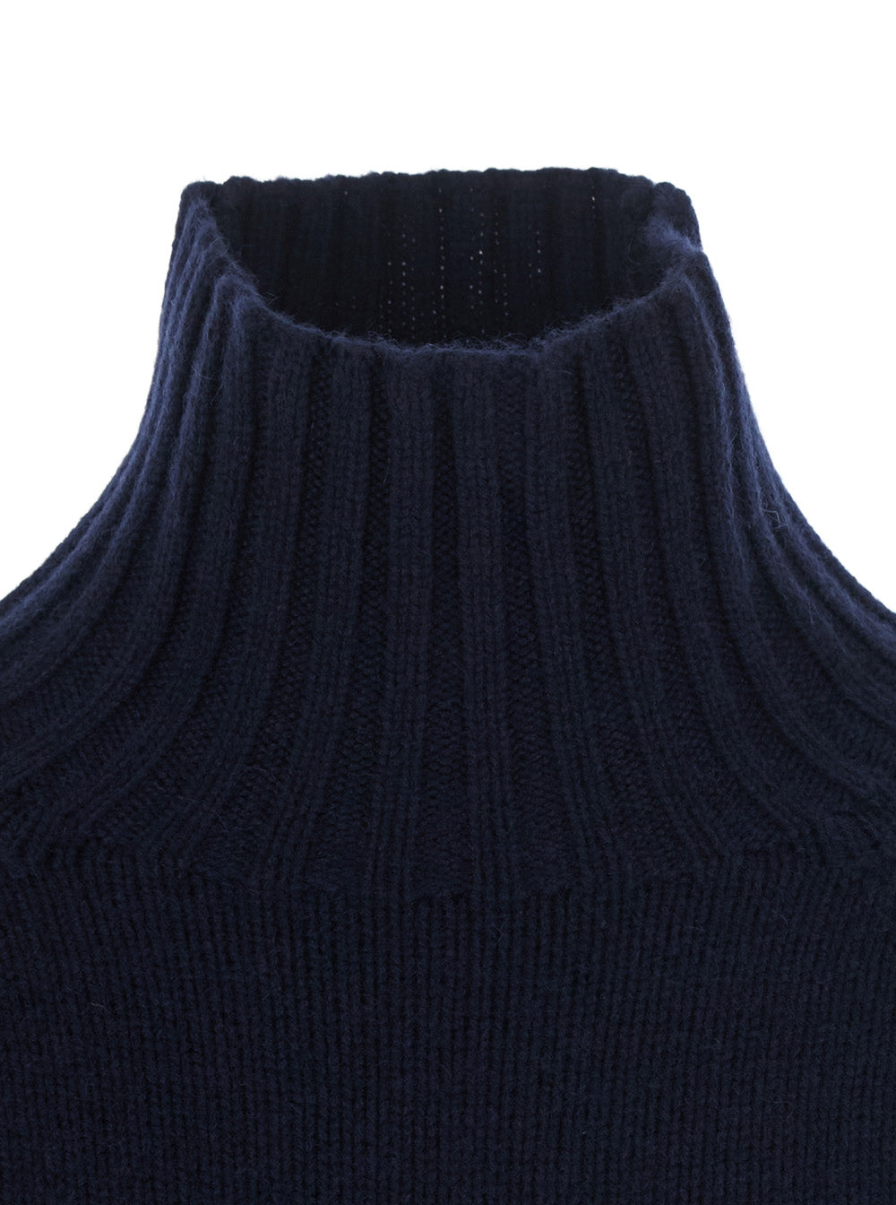 'S Maxmara Women 'Mantova' Blue Sweater With High Collar And Long Sleeves In Wool And Cashmere For Women