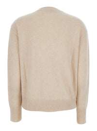 'S Maxmara Women 'Fata' Beige Sweater With V-Neck And Long Sleeves In Cashmere For Women