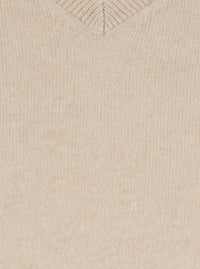 'S Maxmara Women 'Fata' Beige Sweater With V-Neck And Long Sleeves In Cashmere For Women
