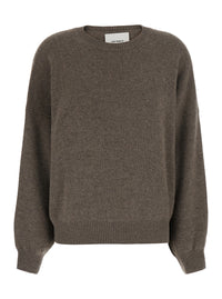 Lisa Yang Women 'Veira' Brown Sweater With Dropped Shoulders And Ribbed Details In Cashmere Women