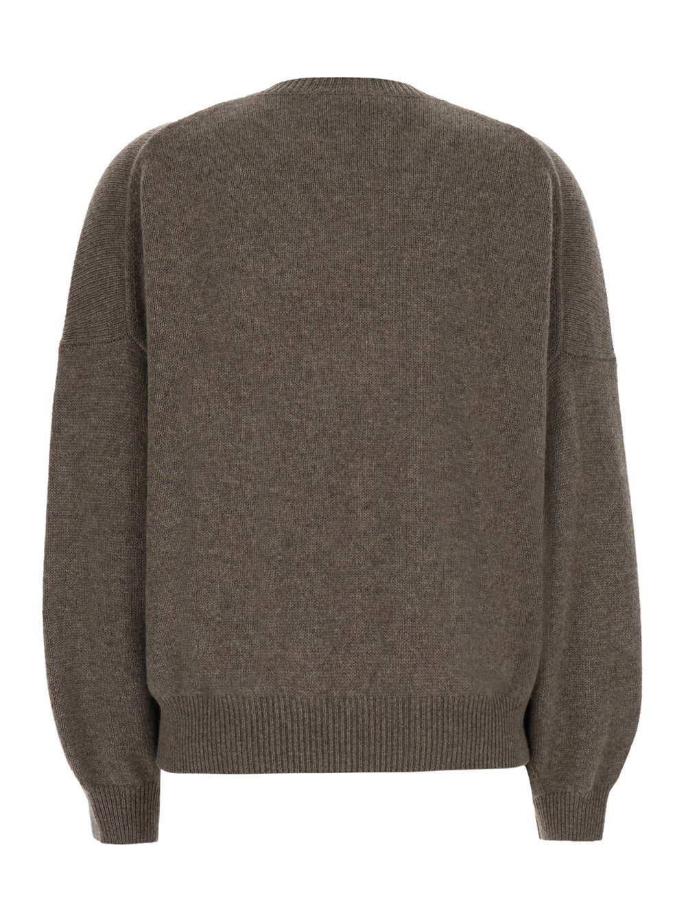 Lisa Yang Women 'Veira' Brown Sweater With Dropped Shoulders And Ribbed Details In Cashmere Women