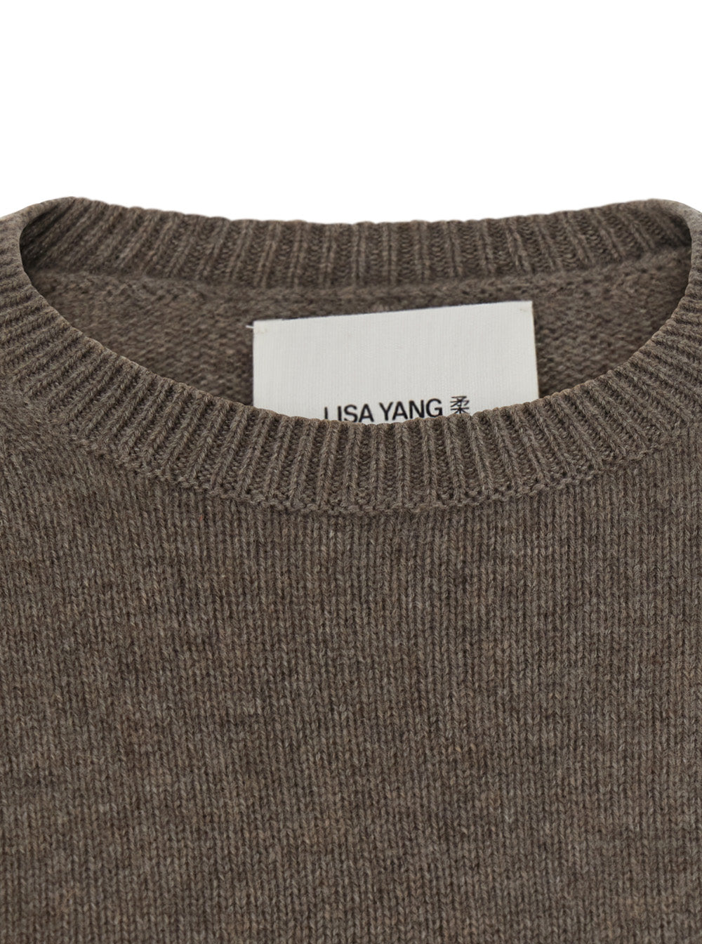 Lisa Yang Women 'Veira' Brown Sweater With Dropped Shoulders And Ribbed Details In Cashmere Women