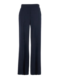 P.A.R.O.S.H. P.A.R.O.S.H. Women Blue Pants With Elastic Waist And Wide Leg In Women's Fabric