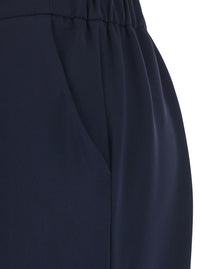 P.A.R.O.S.H. P.A.R.O.S.H. Women Blue Pants With Elastic Waist And Wide Leg In Women's Fabric