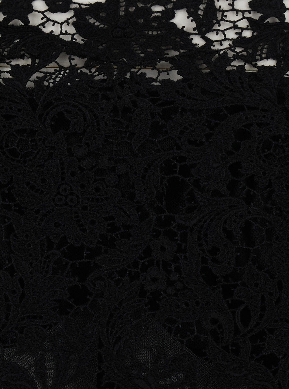 Fendi Women Black Dress With Off-Shoulder In Macramé Lace For Women