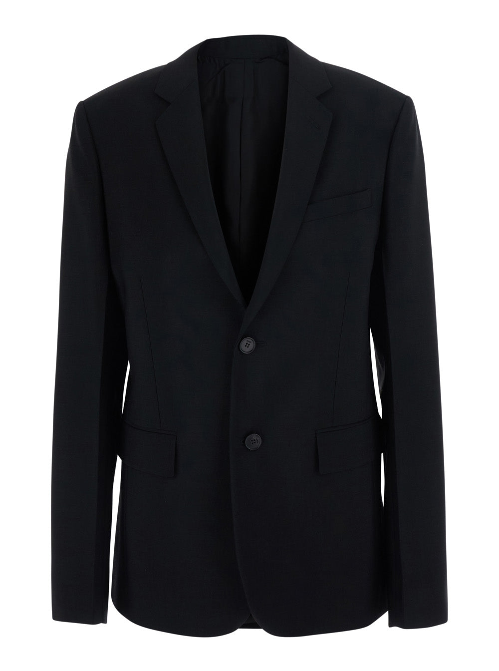 Fendi Women Black Jacket With Notched Revers In Wool And Mohair For Women