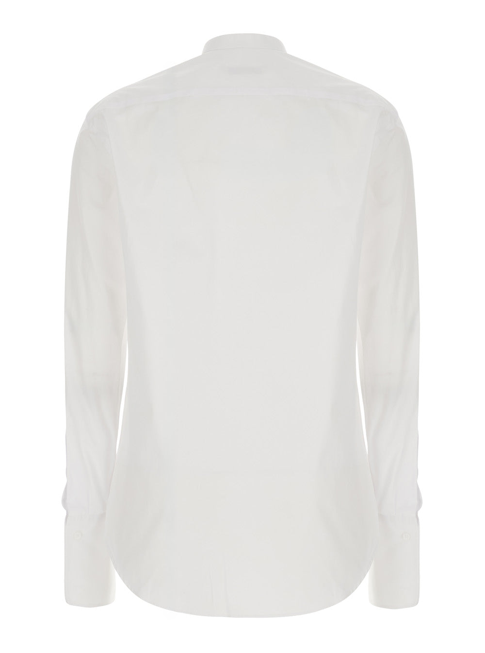Fendi Women White Shirt With Mandarin Collar In Cotton Poplin For Women