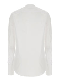 Fendi Women White Shirt With Mandarin Collar In Cotton Poplin For Women