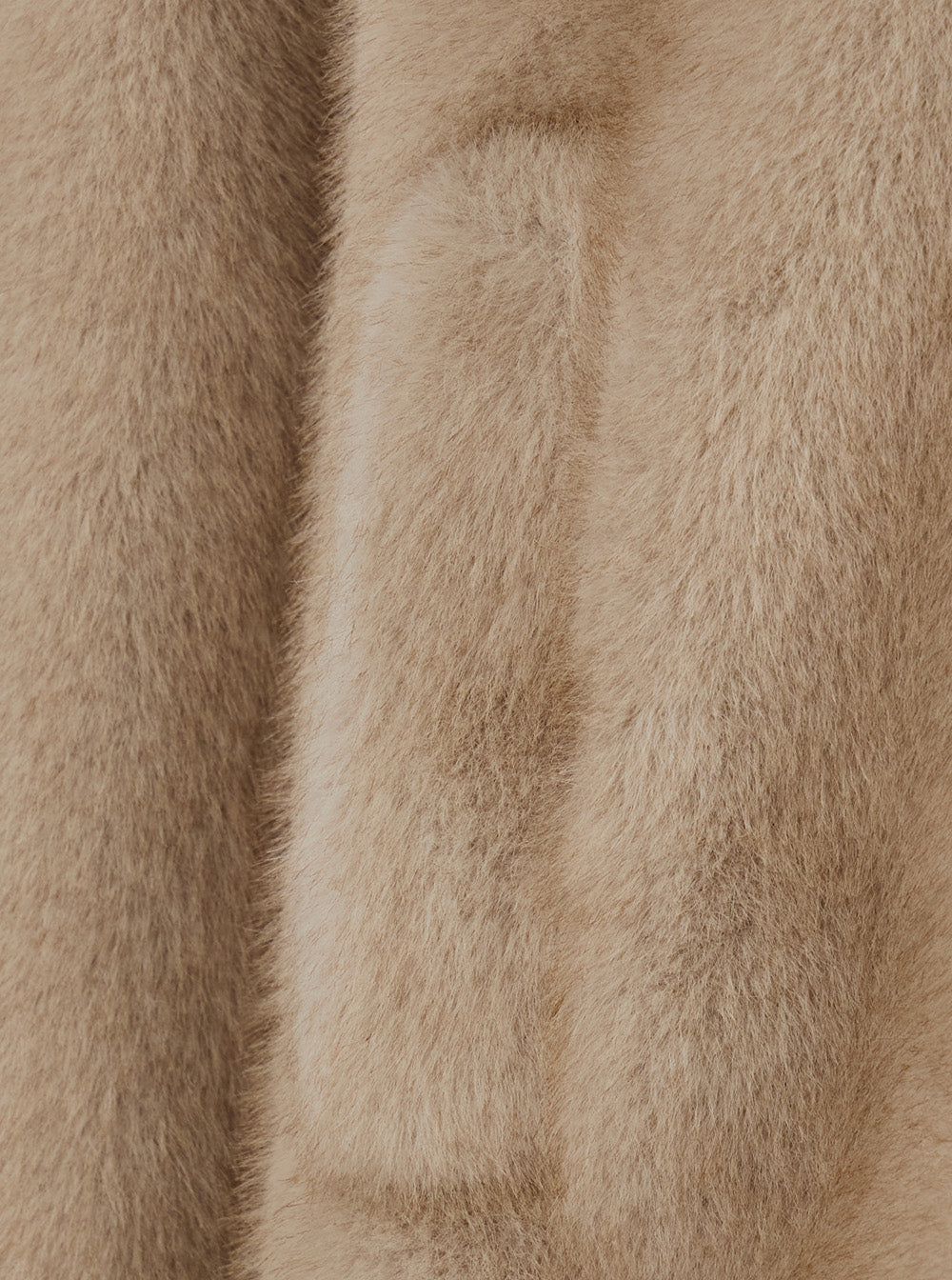 Leplain Women Beige Shearling With Zip Closure And Drawstring Hood In Eco-Fur For Women