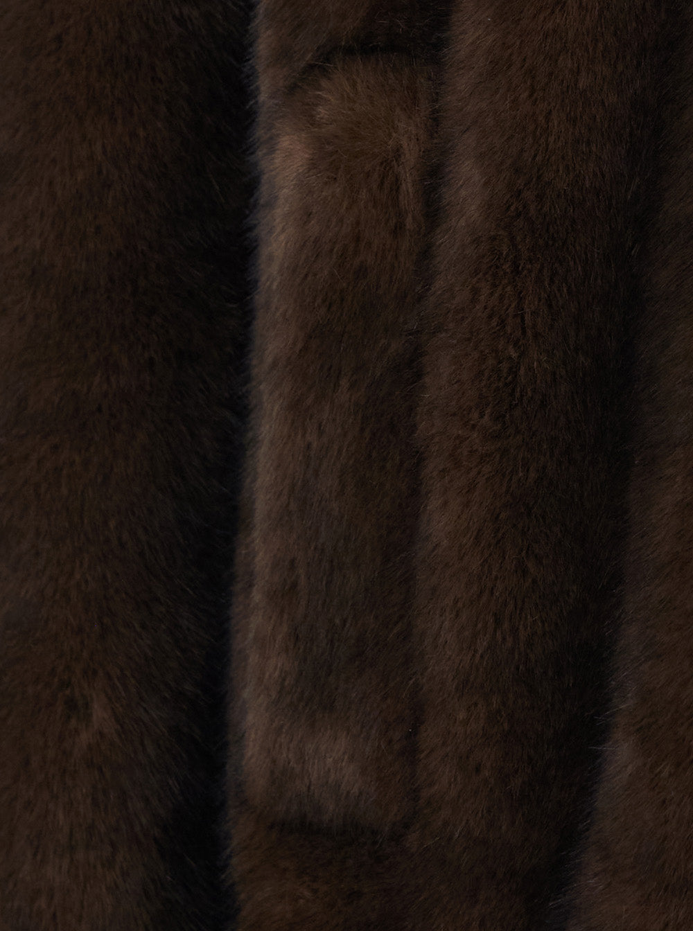 Leplain Women Brown Shearling With Zip Closure And Drawstring Hood In Eco-Fur For Women