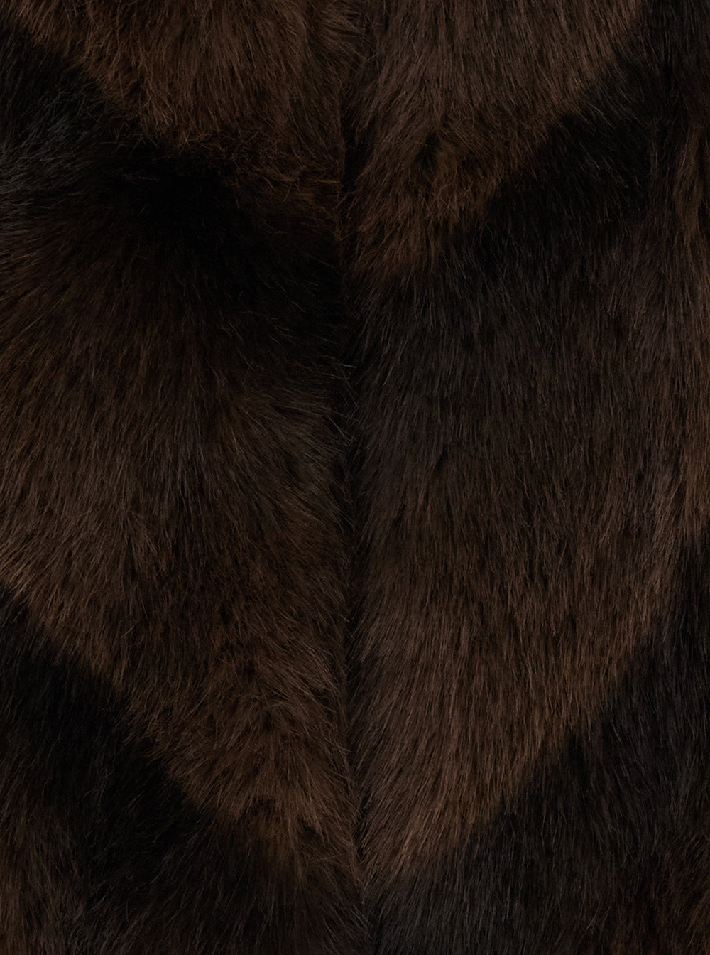 Leplain Women Brown Shearling Coat With Raised Collar And Wide Short Sleeves In Eco-Fur For Women