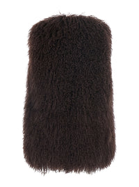 Leplain Women Brown Fur Vest With Sleeveless Design In Fur For Women