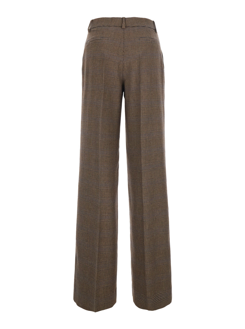 P.A.R.O.S.H. Women Brown Pants With All-Over Stripe Motif In Wool Blend For Women
