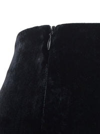 P.A.R.O.S.H. P.A.R.O.S.H. Women Black Oversized Pants With Side Zip Closure In Velvet For Women