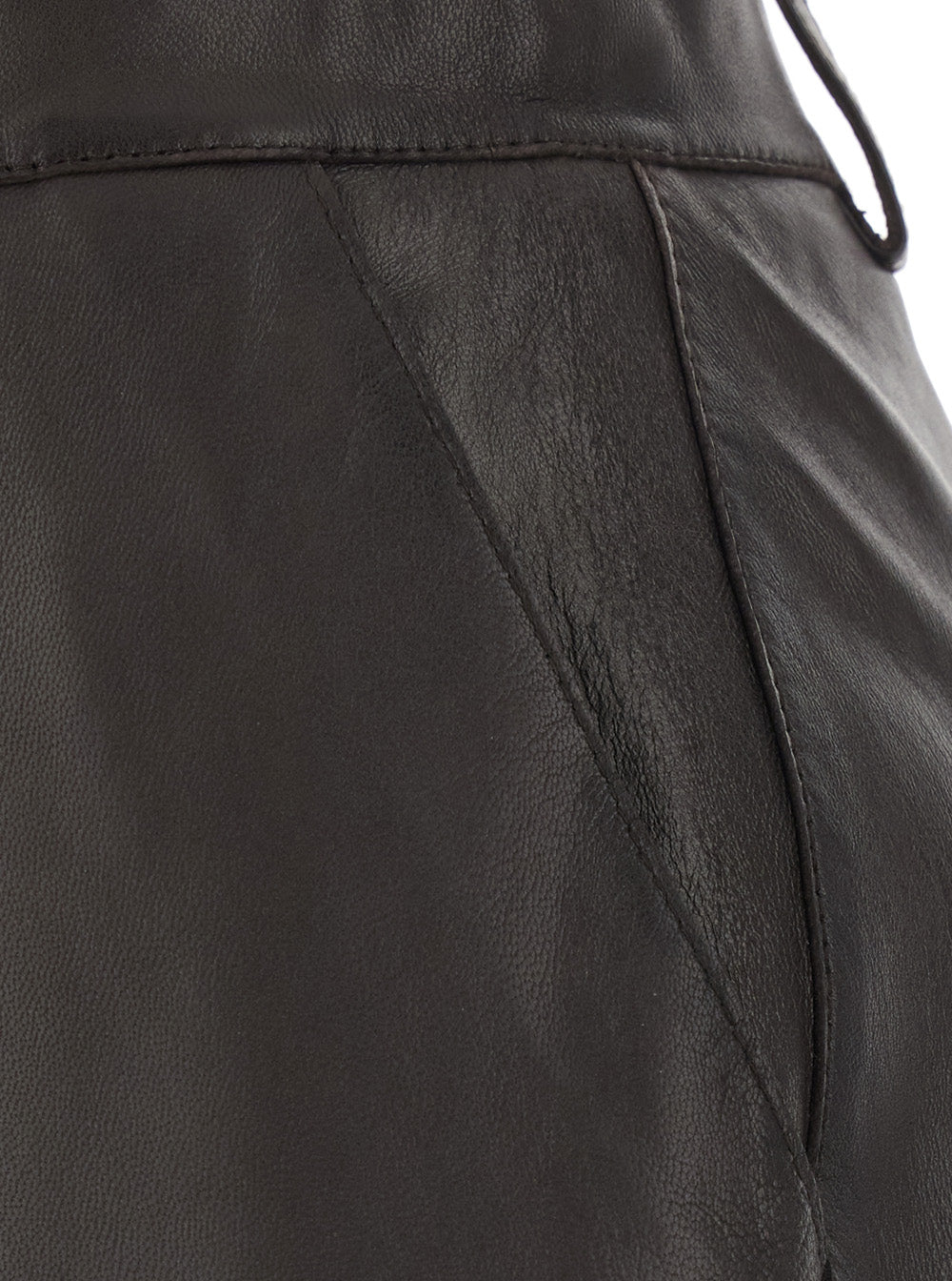 P.A.R.O.S.H. P.A.R.O.S.H. Women Brown Skirt With Front Closure And Slit In Leather For Women