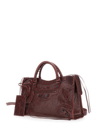 BALENCIAGA Balenciaga Women 'Le City' Bordeaux Medium Handbag With Adjustable And Removable Strap In Leather For Women
