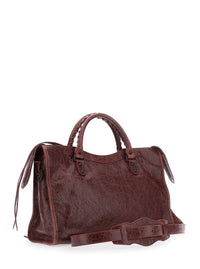 BALENCIAGA Balenciaga Women 'Le City' Bordeaux Medium Handbag With Adjustable And Removable Strap In Leather For Women