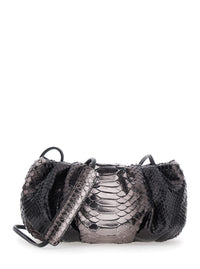 Biagini Women 'Pillow' Black Clutch With Shoulder Strap And Magnetic Closure In Leather For Women