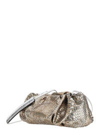 Biagini Women 'Pillow' Gray Clutch With Shoulder Strap And Magnetic Closure In Leather For Women