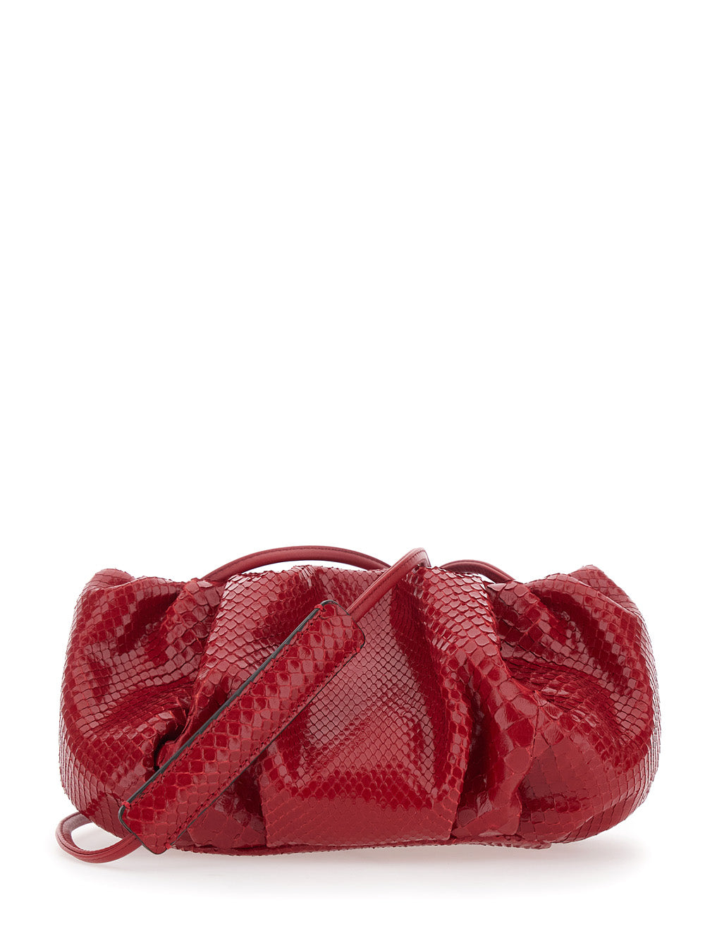 BIAGINI Biagini Women 'Pillow' Red Clutch With Shoulder Strap And Magnetic Closure In Leather For Women