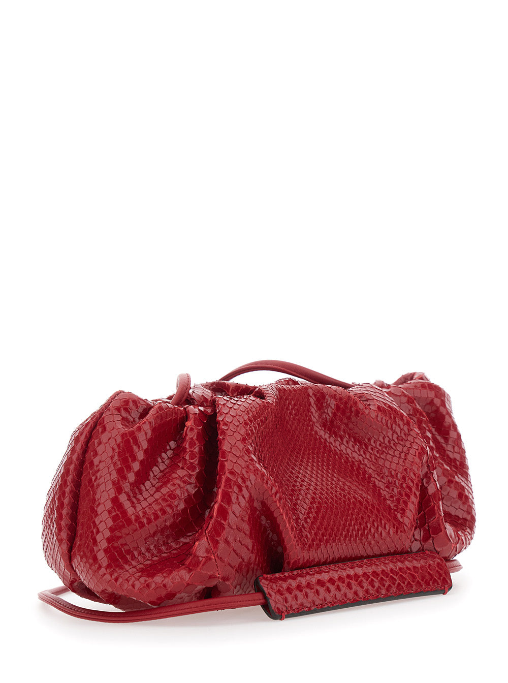 BIAGINI Biagini Women 'Pillow' Red Clutch With Shoulder Strap And Magnetic Closure In Leather For Women
