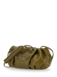 BIAGINI Biagini Women 'Pillow' Green Clutch With Shoulder Strap And Magnetic Closure In Leather For Women