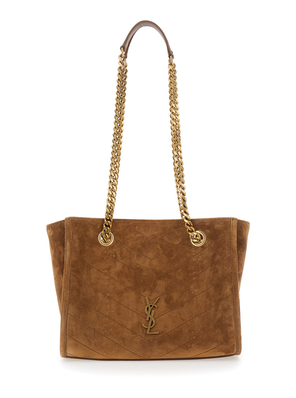 SAINT LAURENT Saint Laurent Women Ysl Bo Niki Shop Ew Suede Satin